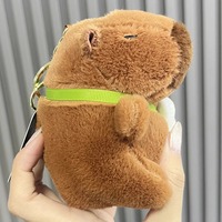 Peluche en coton PP Weixi Capybara Animal 260205-6 avec porte-clés mousqueton et pendentif de sac