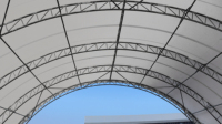 Abri pour conteneurs industriels, structure en acier galvanisé PVC, tente de stockage d'entrepôt, dôme pour conteneurs robustes