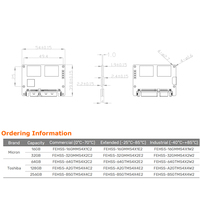 SSD SATA III semi-mince industriel, compatible TRIM SMART, longue durée de vie (MTBF) pour module de système de vidéosurveillance embarqué