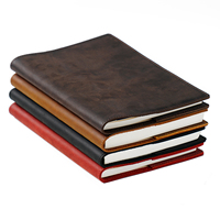 Carnet A5 personnalisable, couverture en cuir de vache, grand organisateur, planificateur, style vintage brun, cuir véritable Crazy Horse, spirale