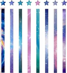 Différents modèles de beau ciel spatial pour papier Arts Crafts Kids Starry Sky School Teachers Folding Star Paper Strips - Product Image 6