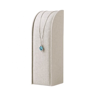 FANXI-Colgante de lino blanco cremoso para exhibición de Joyas, <span class=keywords><strong>expositor</strong></span> de collares para mostrador - Product Image 2