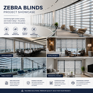 Persianas Enrollables Motorizadas de Lujo para Ventanas de Casa Inteligente, Persianas Zebra a Medida para Ventanas de Hoteles, Villas y Oficinas de Lujo - Product Image 5