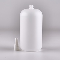 Bouteille en plastique HDPE avec bouchon à vis, personnalisable avec impression de logo, étanche, 500 ml, 1000 ml, pour liquides chimiques et colle