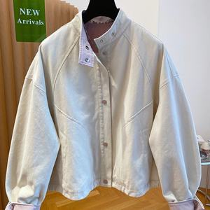 Veste unisexe à col montant 2025 |   Vêtement d'extérieur ample à manches longues pour le printemps et l'automne, style minimaliste pour les trajets quotidiens - Product Image 4