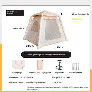 Tienda de Campaña Inflable Portátil de Doble Capa Oxford para Verano, con Apertura Automática Rápida, Impermeable y de Alta Calidad - Product Image 6