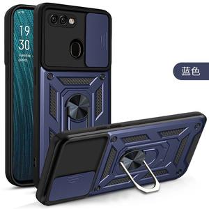 Shun Jia TPU PC armatura antiurto <span class=keywords><strong>custodia</strong></span> per telefono cellulare per <span class=keywords><strong>OPPO</strong></span> A5S include Push Window anello di ricarica magnetico porta telefono impugnatura - Product Image 3