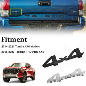 Autocollants personnalisés pour voiture Lettres chromées 3d Décalcomanies ABS Véritable PRO Noir <span class=keywords><strong>4X4</strong></span> Insigne de logo de hayon Emblème de voiture pour Tundra Tacoma - Product Image 2