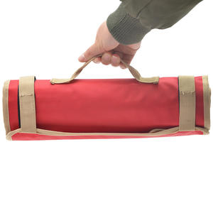 Bolsa de almacenamiento para clavijas de camping al aire libre, organizador portátil grande de tela Oxford para clavijas y martillos de tienda de campaña, rojo caqui con asa - Product Image 2