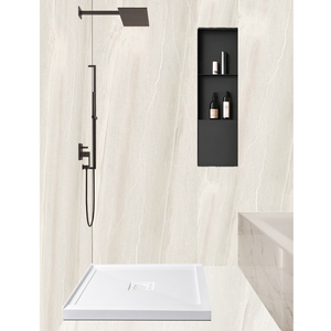 Precio de bandeja inferior de ducha de fibra de vidrio de acrílico antifugas para interiores con cubierta de drenaje - Product Image 1