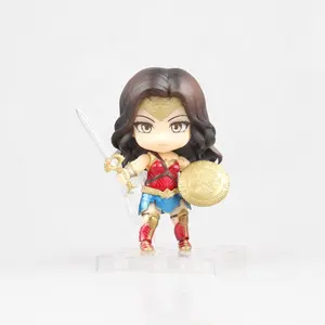 Cute Version Clay man Anime PVC Action Figure Toys Vinyl Doll Collection Model 818# Diana Wonder Woman