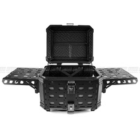 Boîte à bagages arrière pour moto en alliage d'aluminium 45L, style pliable, nouvelle génération, à dégagement rapide, étanche, anti-collision, pour les trajets quotidiens, fabriquée au Guangdong