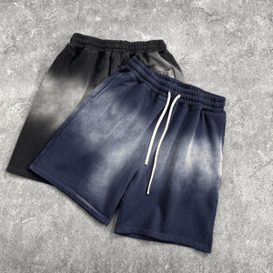 Wasteland Old Dirty Work Shorts Hombres Algodón Hip-hop Trend Niche Design Pintura en aerosol <span class=keywords><strong>Pantalones</strong></span> <span class=keywords><strong>cortos</strong></span> rectos sueltos <span class=keywords><strong>Pantalones</strong></span> <span class=keywords><strong>cortos</strong></span> para hombres - Product Image 5
