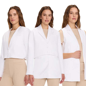 Bata Larga Delgada Premium para Mujer, Uniforme Médico de Hospital, Diseño Estampado, Reutilizable, 100% Fibra de Bambú - Product Image 1