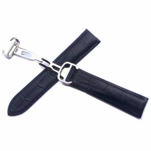 20 21 22 24mm peau de crocodile motif C-artier <span class=keywords><strong>Bracelet</strong></span> de <span class=keywords><strong>montre</strong></span> en cuir noir pour <span class=keywords><strong>homme</strong></span> <span class=keywords><strong>Boucle</strong></span> pour bracelets de <span class=keywords><strong>montre</strong></span> Cart-ier T-ank - Product Image 1