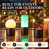Projecteur LED sans fil DMX IP65 à piles pour événements de mariage, location, hôtels et banquets