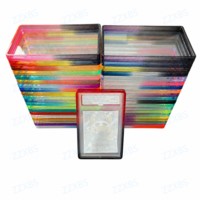 Pelindung Slab Kartu PSA untuk Kotak Hadiah Kartu Trading, Pelat Belakang Akrilik Transparan, Bingkai Bumper TPU Gradasi, 41 Warna