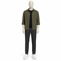 Mannequin Homme Corps Entier Réaliste avec Visage, en Fibre de Verre, pour Affichage de Vêtements, Postures Debout et Marche, Idéal pour Magasin de Vêtements Masculins