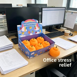 Divertida Pelota Gigante de Descompresión en Forma de Naranja, Juguete Elástico Creativo con Simulación de Fruta, Juguetes Antiestrés - Product Image 6