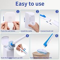 2025 ensemble de nettoyage de salle de bain écologique éponges à récurer électriques à usage unique plastique de toilette fabriqué à partir de matériau PP Durable