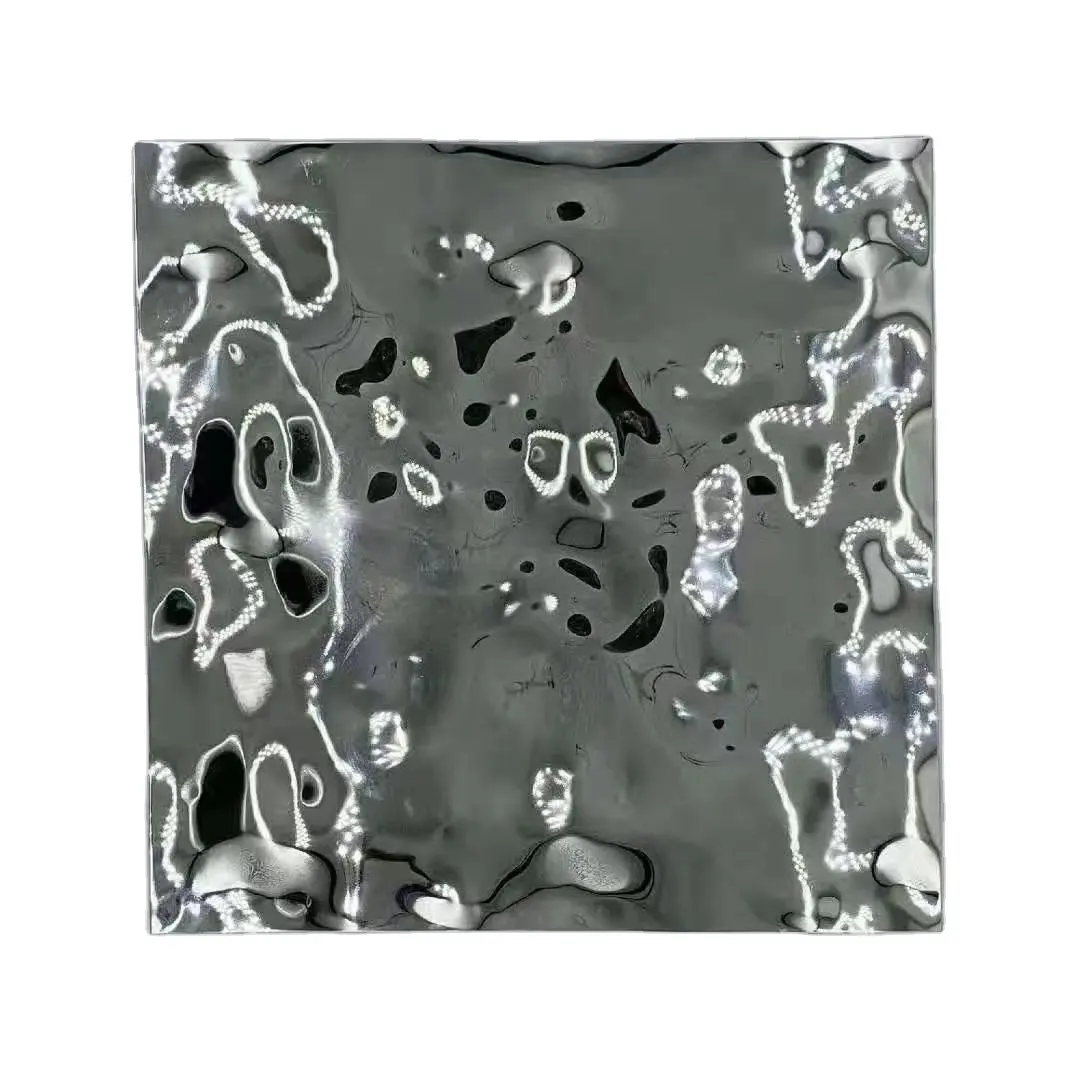 Panneau de cristal de carbone de haute qualité feuilles acryliques ondulées à l'eau ignifuge feuille d'ondulation de l'eau de placage pour la décoration de plafond