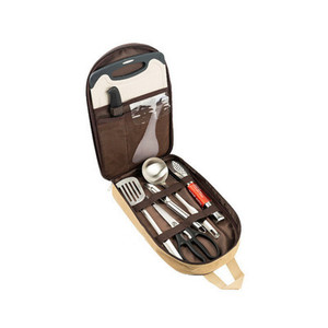 Juego de Utensilios de Cocina Portátiles para Acampar al Aire Libre, Juego de Cubiertos de Acero Inoxidable, Bolsa Organizadora para Picnic, Fácil de Transportar para Viajes por el Campo - Product Image 5