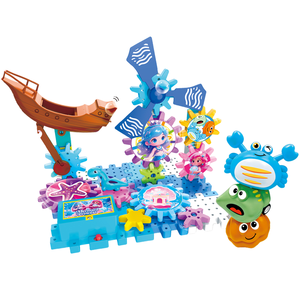 Ensemble de 55 blocs de construction électriques en forme de bateau pirate sirène, jouet de construction STEM, jouets de puzzle Montessori pour enfants - Product Image 4