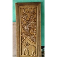 Porte intérieure en bois massif de style éléphant sculpté, sécurité pour villa au Kenya