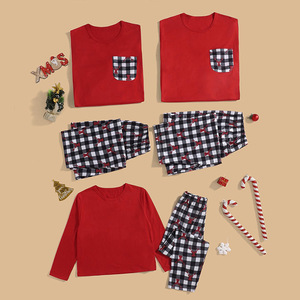Conjunto de Pijamas de Natal em Cetim para Família, Pijamas de Natal com Estampa, Camisa de Manga Longa e Calças Longas para Descanso - Product Image 4