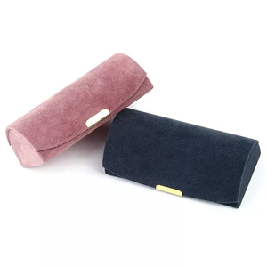 Elegant Beige Velvet Jewelry <b>Box</b> with Zipper Gift Packaging for Pendant <b>Earrings</b> Ring - Product Image 3