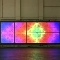Dalles de sol LED octogonales géométriques créatives - Dalles de danse modulaires en verre trempé RGB pour l'éclairage de scène moderne et la configuration d'événements
