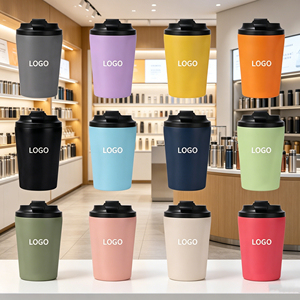 แก้วกาแฟพกพาขนาด 350 มล. สกรีนโลโก้ได้ ผนังสองชั้นสุญญากาศ สแตนเลสสตีล 304 ด้านใน 201 ด้านนอก ฝาปิดสุญญากาศ แก้วมินิสำหรับเดินทาง - Product Image 1