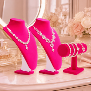 Présentoir de Colliers en Velours AURORA en Gros pour OEM, Support de Bijoux Mannequin, Couleur Personnalisable pour la Vente au Détail et l'Exposition - Product Image 1