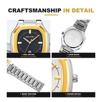 Montres à Quartz Homme SKMEI 9388 40mm de Luxe, Étanche, Minimaliste, Bracelet Acier, Analogique, Style Vintage, Charme Sportif, Vente en Gros