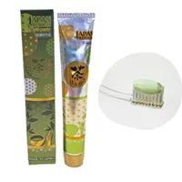 Pasta de dentes japonesa para clareamento, creme dental de ervas natural para clareamento, atacado, custos de produção de creme dental genérico verde