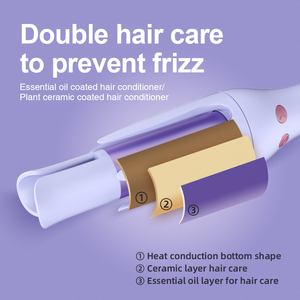 Fer à boucler automatique professionnel à rotation automatique avec écran LCD pour baguette de coiffage rotative, 3 températures, chauffe rapide - Product Image 6