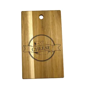 Professionnel D'acacia Planche À Découper Rectangulaire en bois billot plateau de service avec Trou et Impression Laser