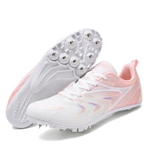 Chaussures d'athlétisme printemps unisexe à crampons légères respirantes en maille antidérapantes pour la course sur moyenne et longue distance et le saut en longueur - Product Image 6