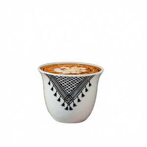 แก้วกาแฟชาพอร์ซเลนสไตล์ตะวันออกกลาง ขนาด 70 มล. ชุด 6/12 ชิ้น ใช้ซ้ำได้ พกพาสะดวก ปลอดภัยสำหรับเครื่องล้างจานและไมโครเวฟ พร้อมผ้าพันคอ ลดราคาพิเศษ - Product Image 2