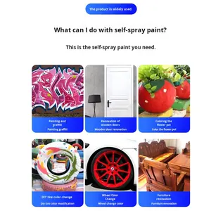Peinture acrylique en aérosol antirouille pour meubles Graffiti Apprêt Retouche pour automobile et métal Revêtement en plastique/caoutchouc - Product Image 4