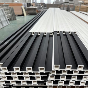 Panneau mural WPC intérieur à forte demande, style cannelé, ignifuge, 160 mm, revêtement mural pour hôtel, bureau, décoration intérieure - Product Image 3