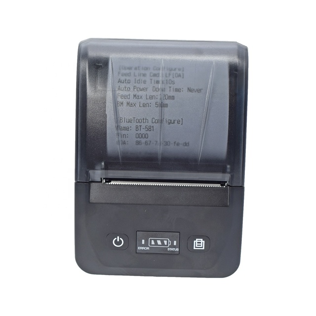 Handheld 58mm Thermal Receipt Printer Wireless for Type-C POS for Retail Store in Stock