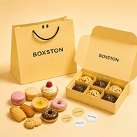 Boîte à biscuits au lait biodégradable de qualité alimentaire avec logo personnalisé, emballage cadeau de boulangerie en papier résistant à la graisse, pliable et durable, pour beignets