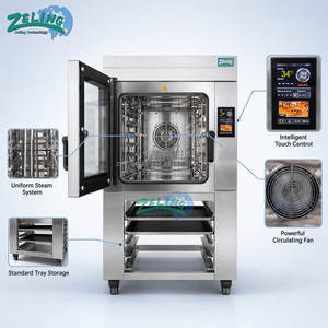 <span class=keywords><strong>Four</strong></span> à convection rotatif industriel à air chaud, 5 plateaux, machine à cuire électrique, moteur à marche avant et arrière, équipement de boulangerie à économie d'énergie - Product Image 2