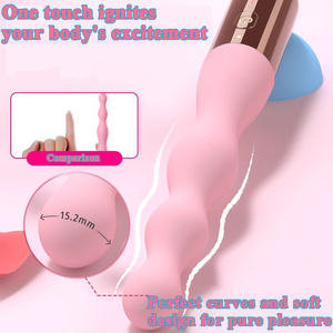 Silikon Boncuklu Anal <span class=keywords><strong>Plug</strong></span> Vibratör Vajina Prostat Masaj Aleti Yapay Penis Klitoris Stimülatörü Mastürbasyon Seks Oyuncakları Erkekler ve Kadınlar için - Product Image 2