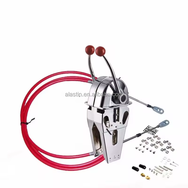 ALASTIN Marine Boat Throttle Control Lever & Cable Controller Stainless Steel/Aluminum Alloy Silver CE/ISO9001 Certified