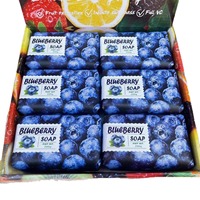 Sabun Mandi Terjangkau 200g, Sabun Portabel Aroma Buah Pekat dengan Bunga, Sabun Beraroma Anggur