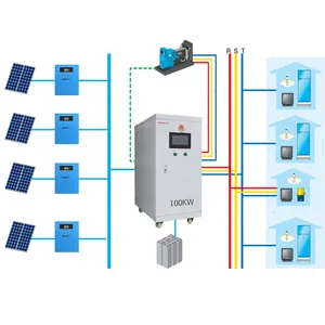 Pabrik OEM Pembangkit Listrik Tenaga Surya 100KW Sistem Energi Surya 100KW Baterai Panel Surya Inverter Daya Generator Baterai Lithium