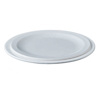 Vaisselle de restaurant personnalisée en gros 10 pouces pas cher en vrac assiette plate ronde en mélamine blanche