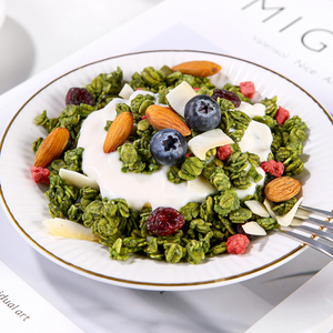 Granola croustillant aux noisettes séchées sans sucre, petit-déjeuner pour adultes, fitness, nutriment riche, instantané, alimentation rapide - Product Image 3